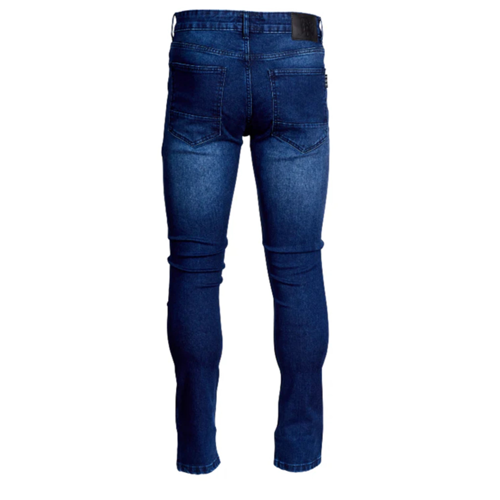Men's JDN slim fit jeans in dark denim blue with classic five-pocket design and button fastening